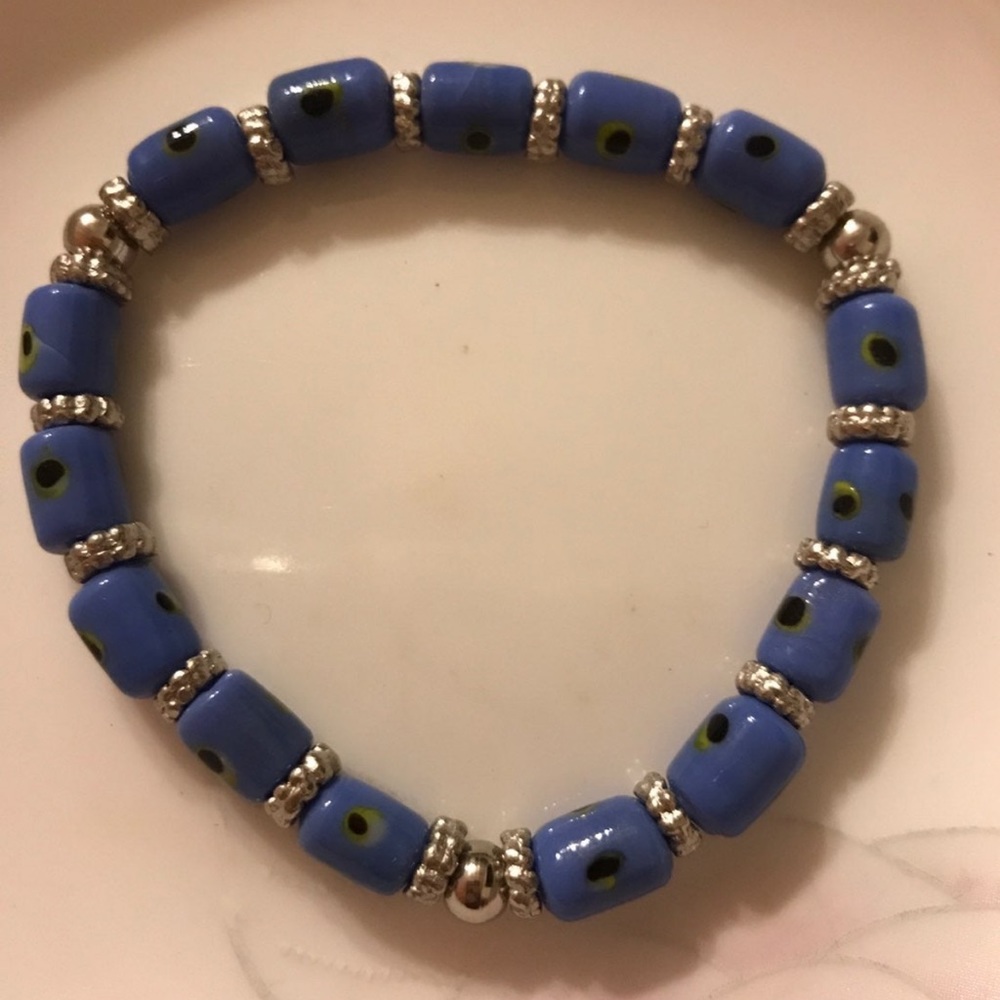 Blue Evil Eye Elastic Bracelet